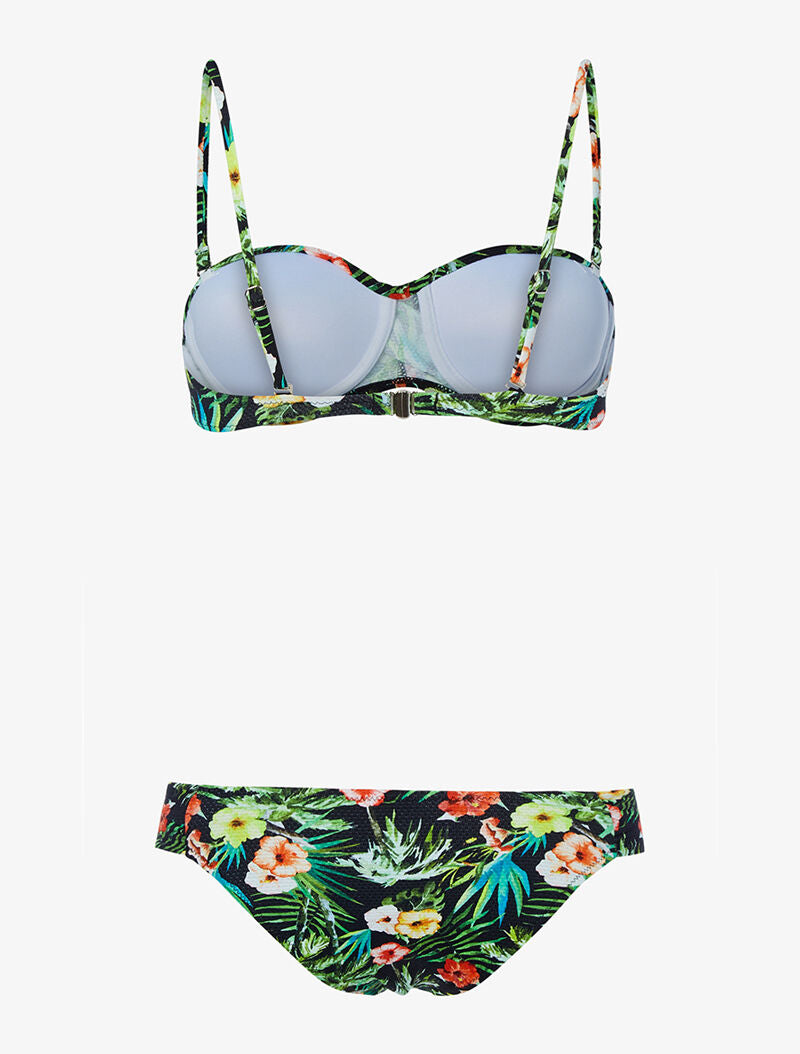 Bikini torsadé jungle - noir - 2