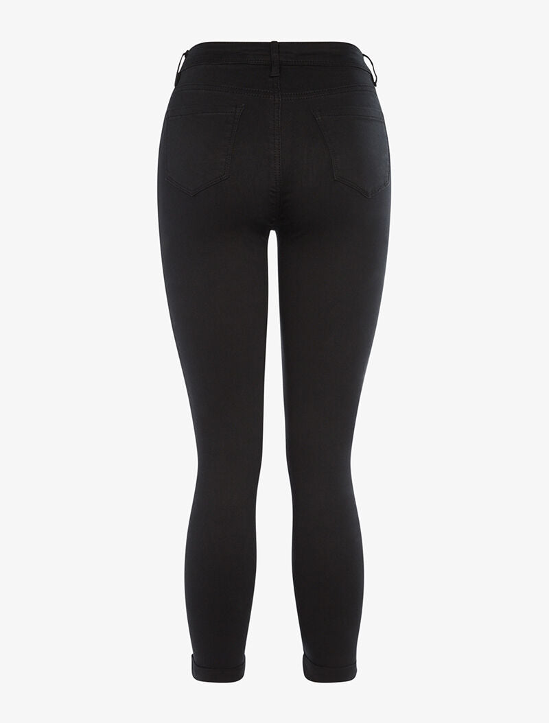 Jean 7/8 básico liso - negro