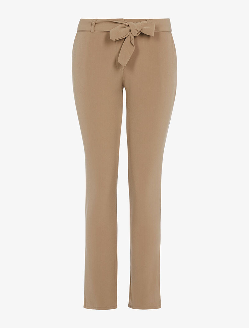 Pantalon fluide coupe carotte - camel clair - 3