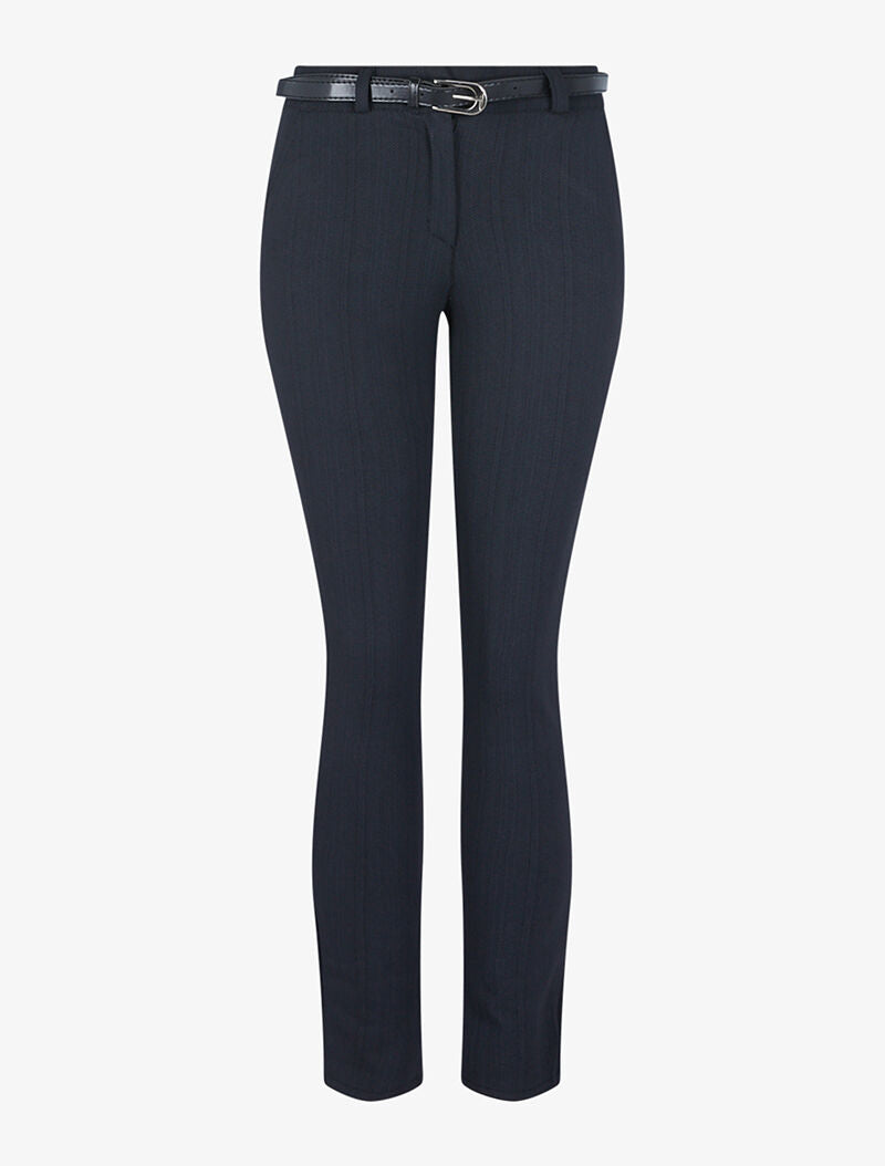 Pantalon à imprimé rayures graphiques - noir - 1