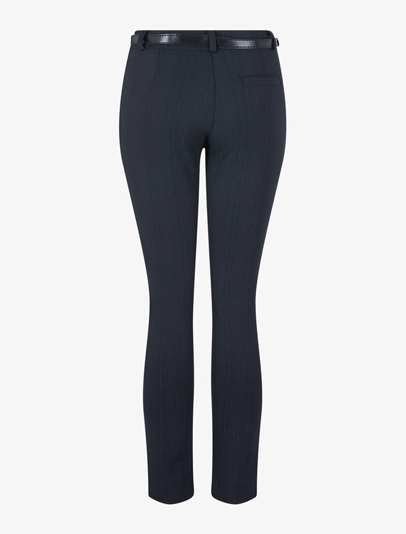 Pantalon à imprimé rayures graphiques - noir - 2