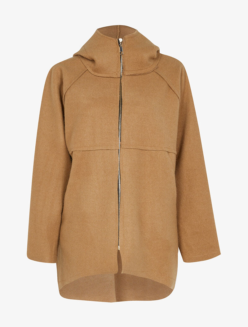 Veste en feutre style sweat - camel - 3