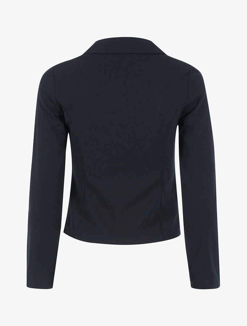 Veste à fermeture en biais - noir - 2