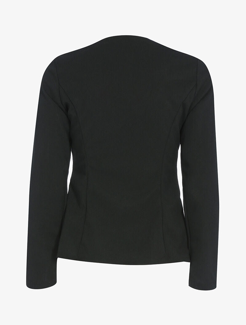 Veste ouverte à poches zippées - noir - 2