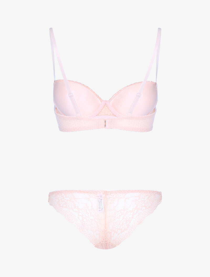 Ensemble bi matière - rose - 2