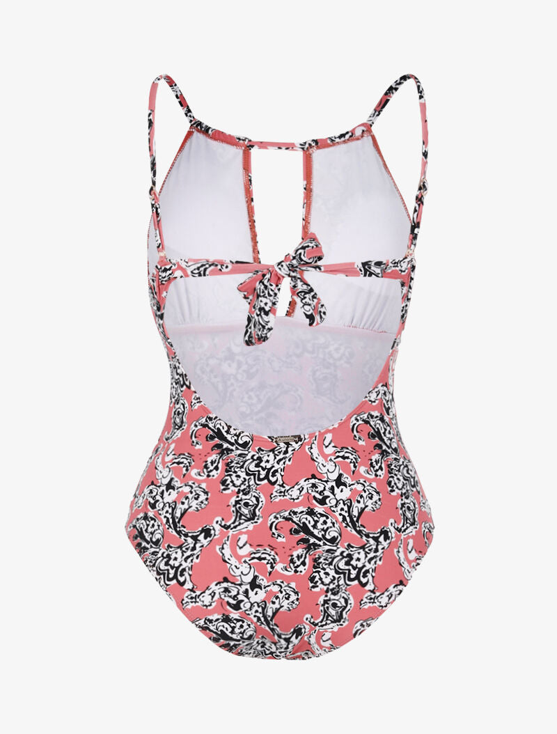 Monokini à imprimé baroque stylisé - rose foncé - 2
