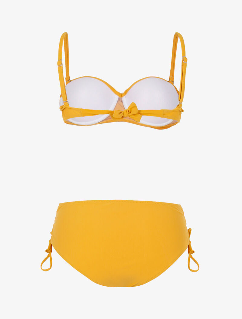 Bikini à culotte lacée - jaune - 2