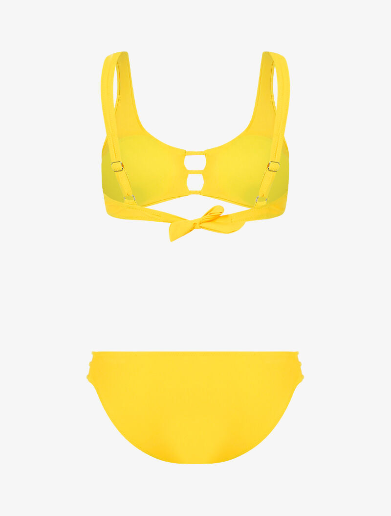 Bikini uni basique - jaune - 2