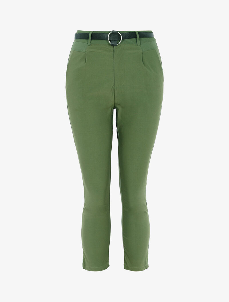 Pantalón 7/8 liso - caqui