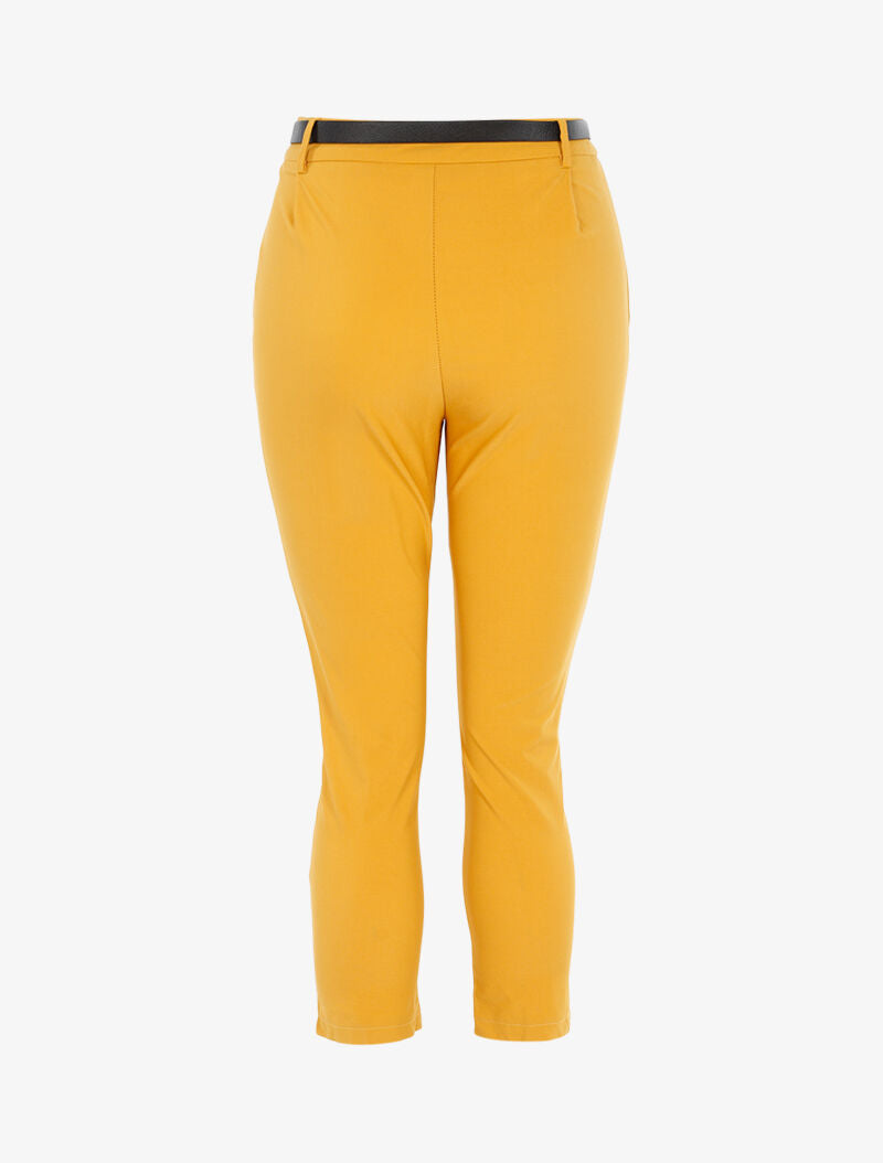 Pantalón 7/8 liso - amarillo