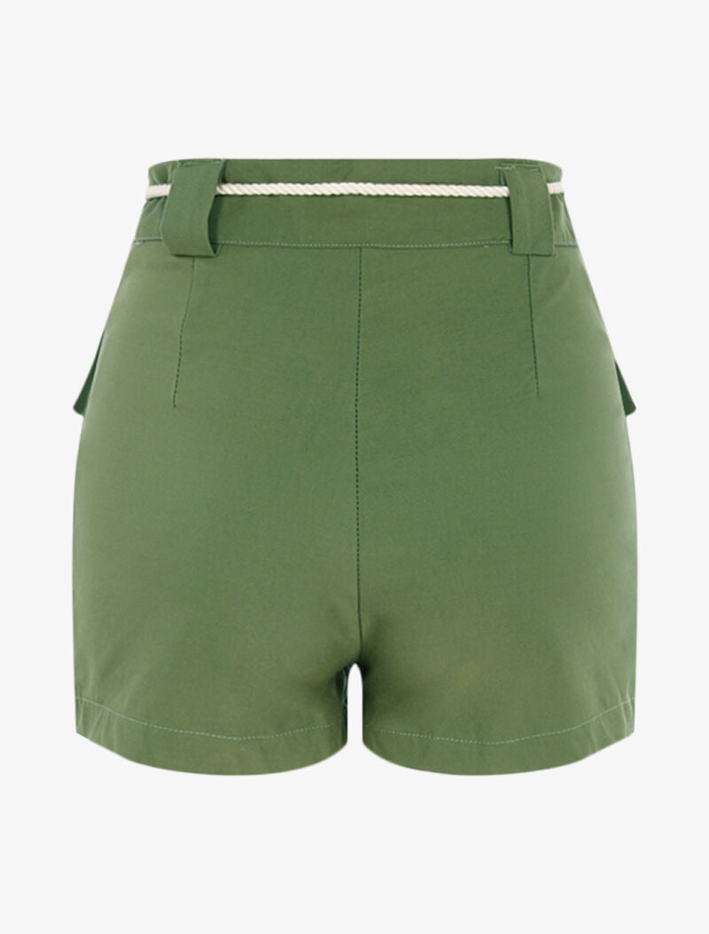 Short à poches plaquées - kaki - 2