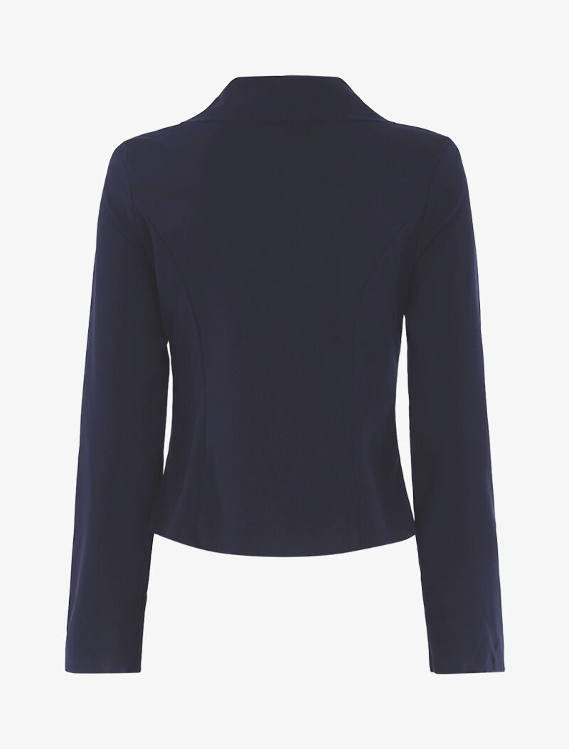 Veste ouverte à détails zippés - marine - 2