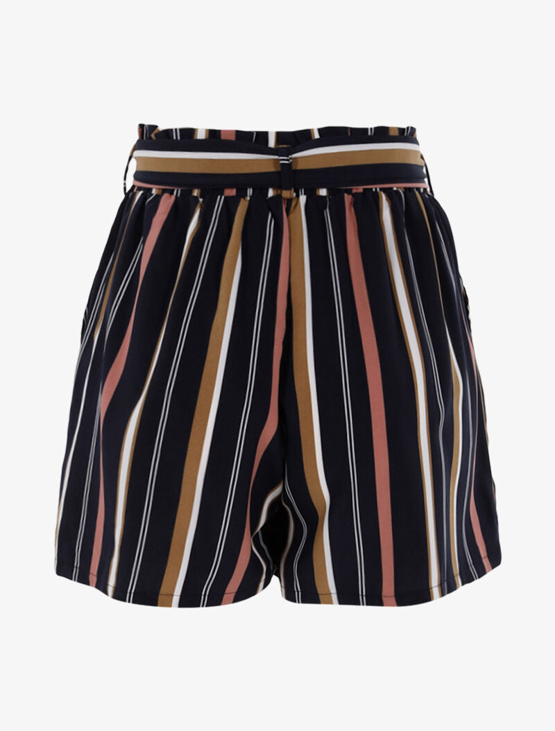 Short ample à rayures - marine - 2