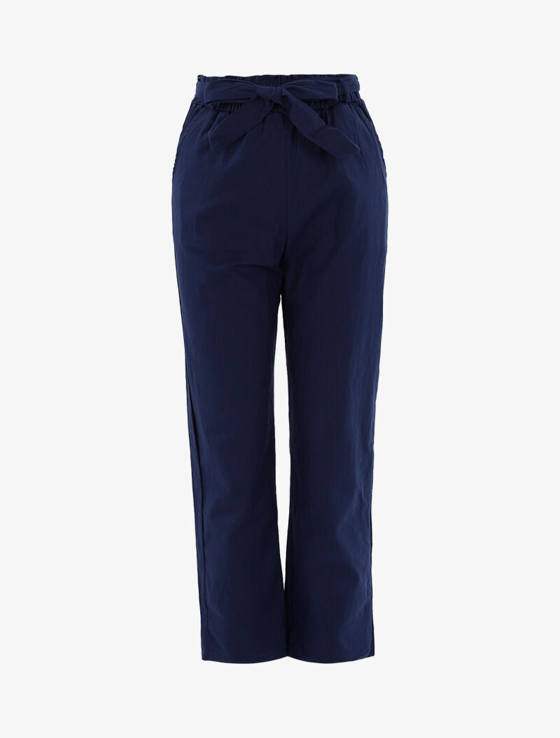Pantalon ample effet toile - bleu indigo - 1