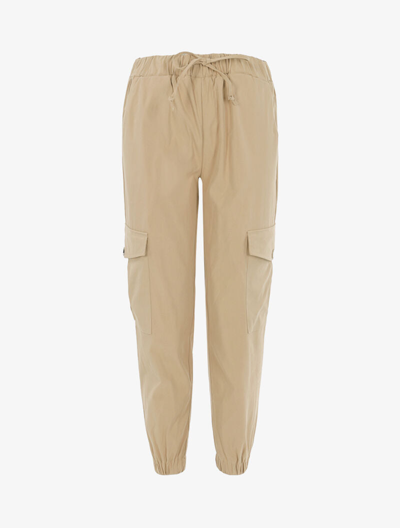 Pantalón cargo 7/8 - beige