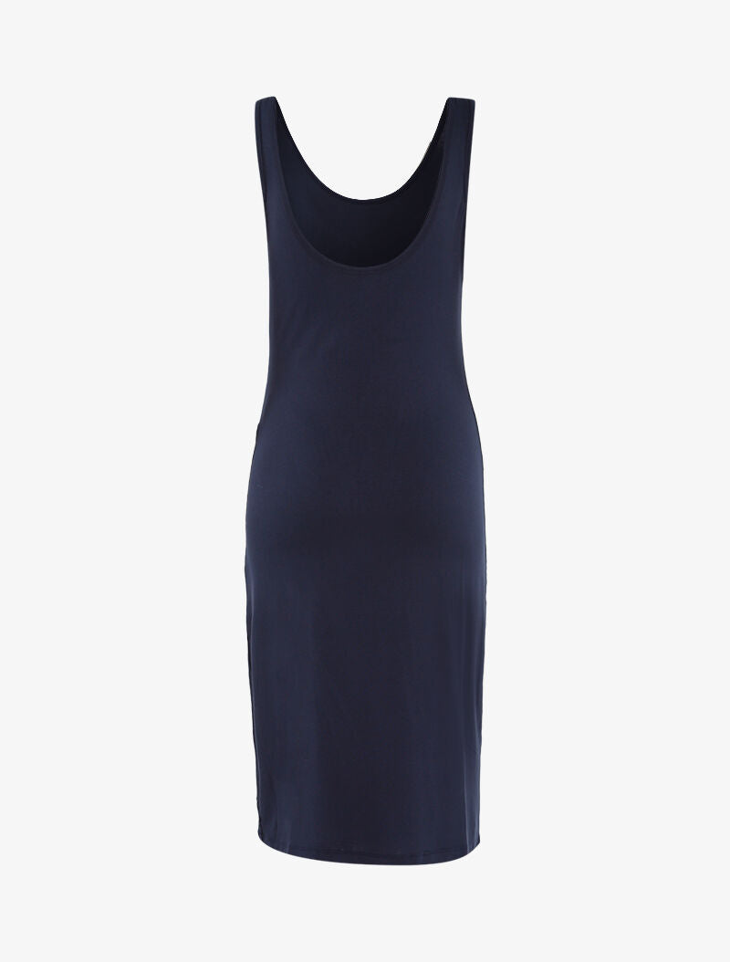 Robe basique à boutonnière - marine - 2