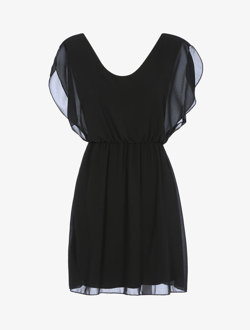 Robe patineuse en voile - noir - 1