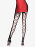 Collants résille ajourés à rubans satinés - noir - 1