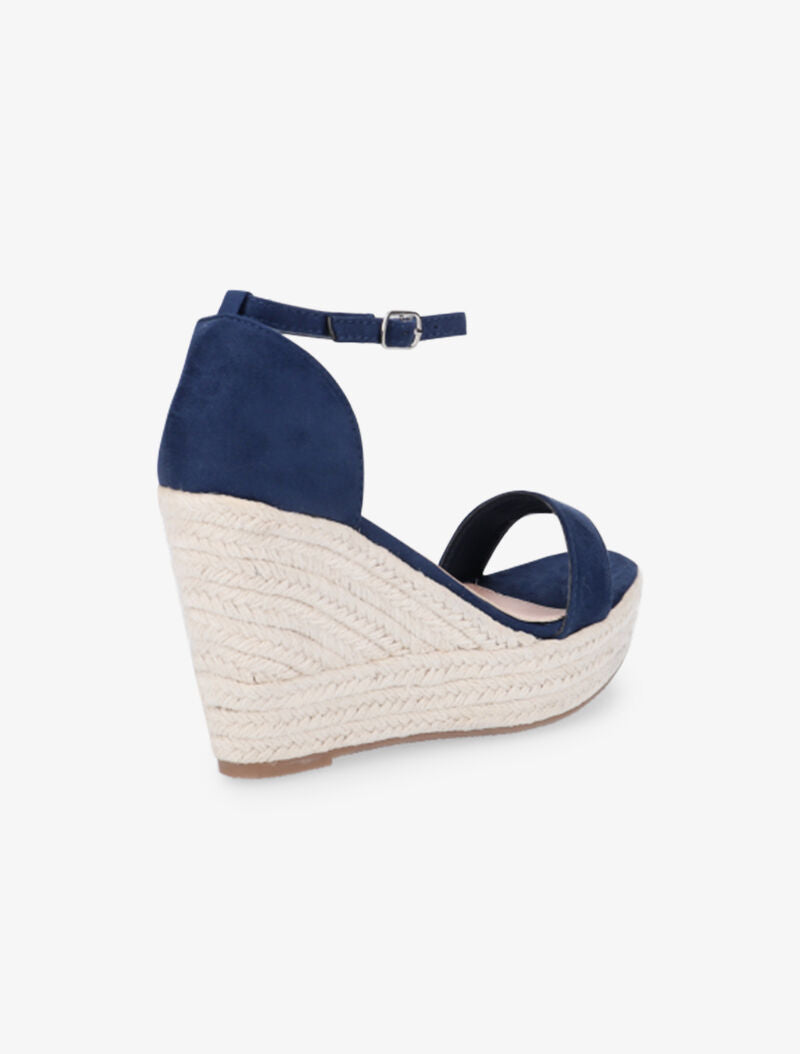 Sandales à contrefort et bride coordonnés - bleu indigo - 4