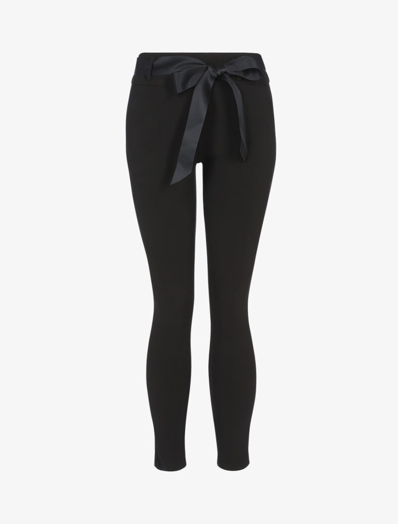 Pantalon coupe carotte uni - noir - 4