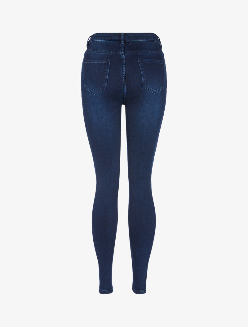 Jean skinny à taille très haute - bleu denim - 2