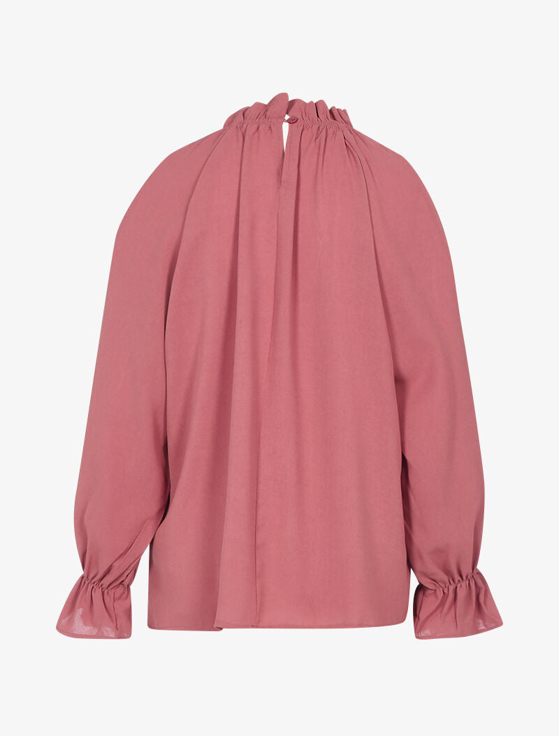 Top fluide à épaules dénudées - rose foncé - 2