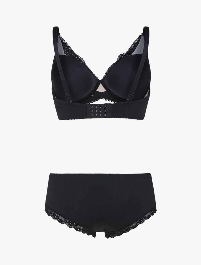 Ensemble à fleurs stylisées - noir/nude - 2