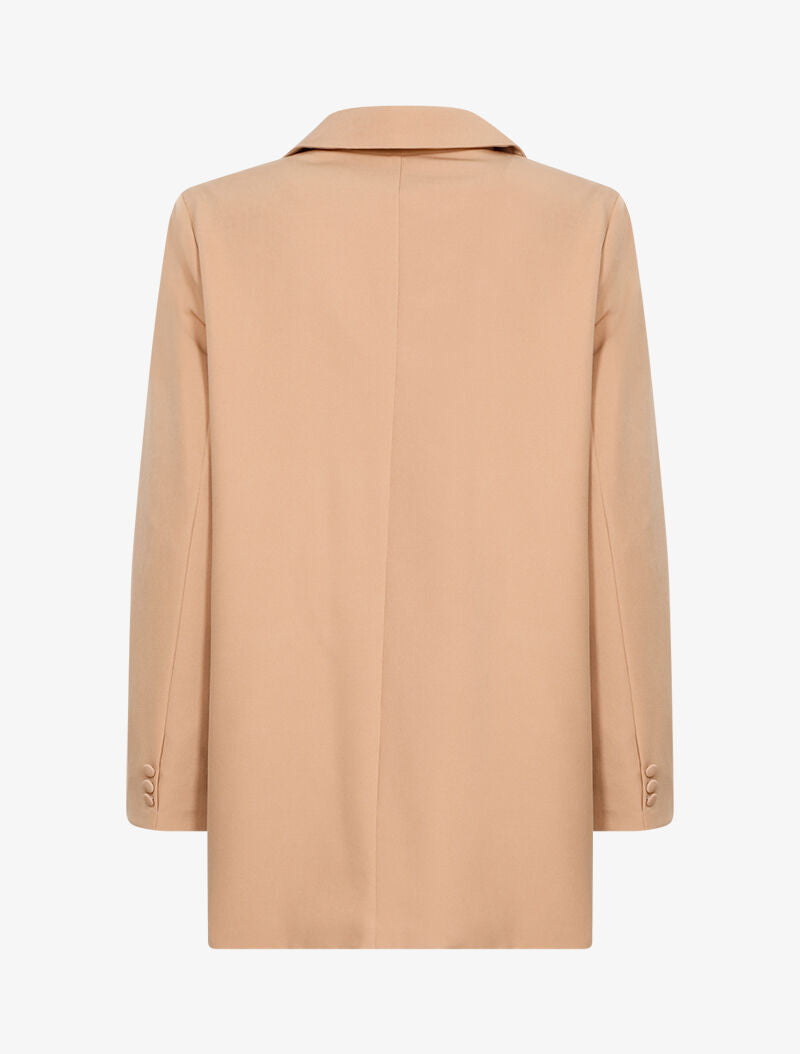 Blazer coupe ample à fermeture croisée - beige - 2
