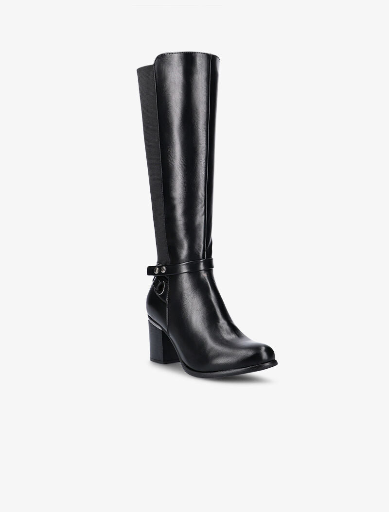 Bottes à contrefort stretch - noir - 2