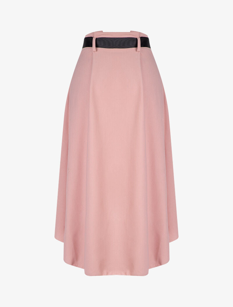 Jupe patineuse asymétrique - rose - 2