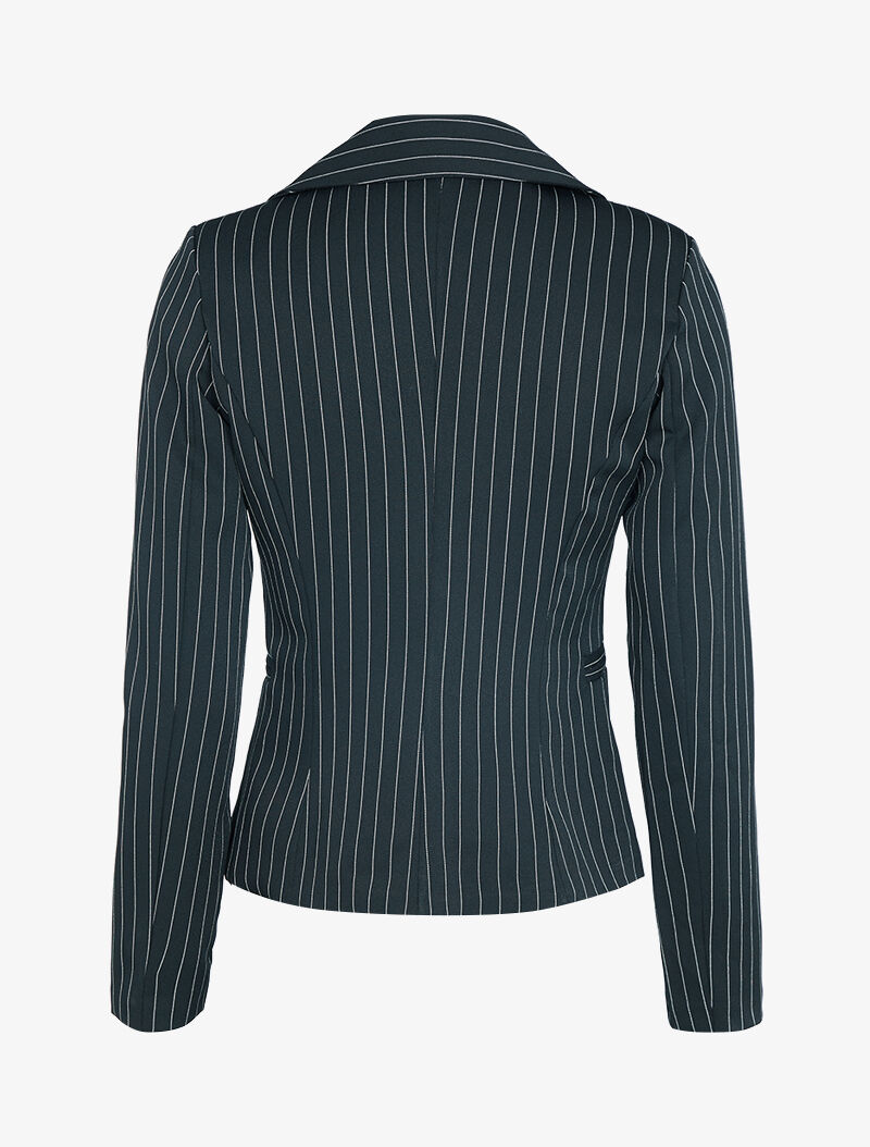 Blazer cintré à rayures - noir - 2