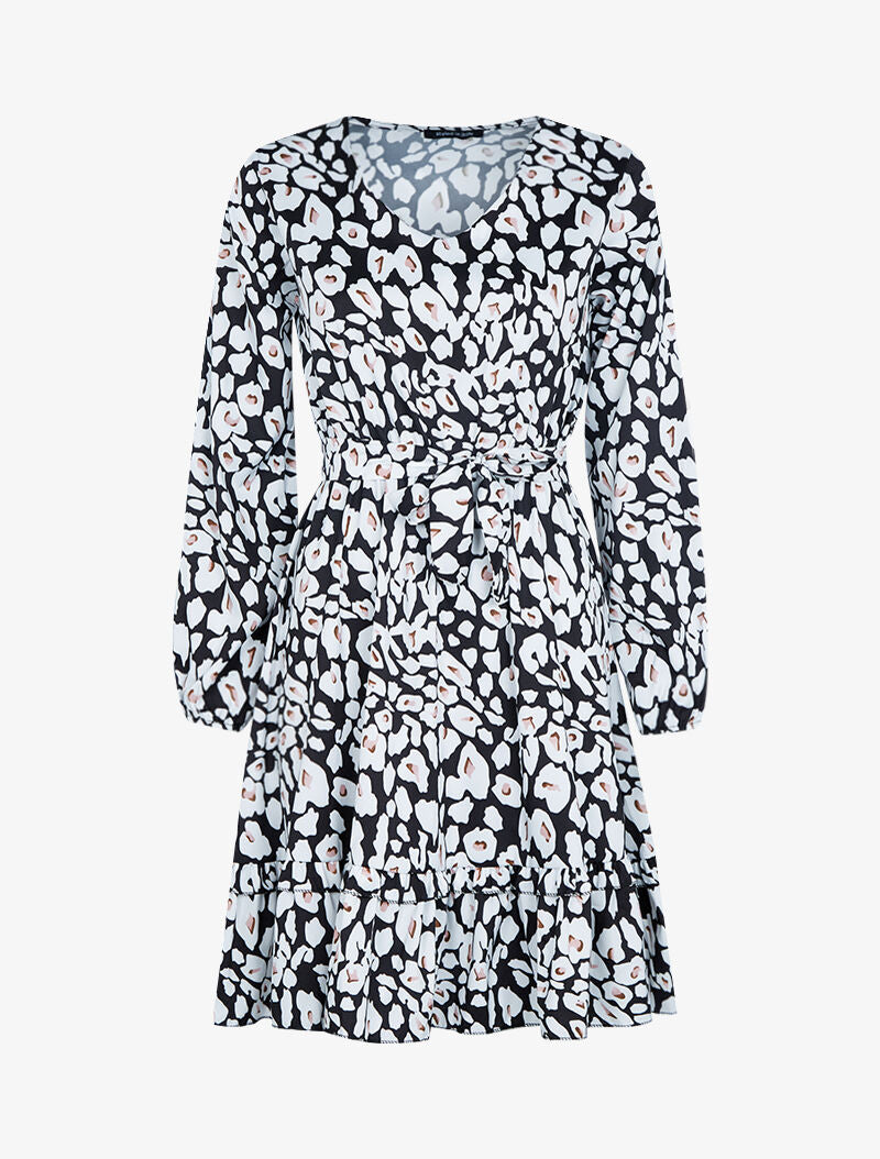 Robe patineuse à imprimés - noir - 3