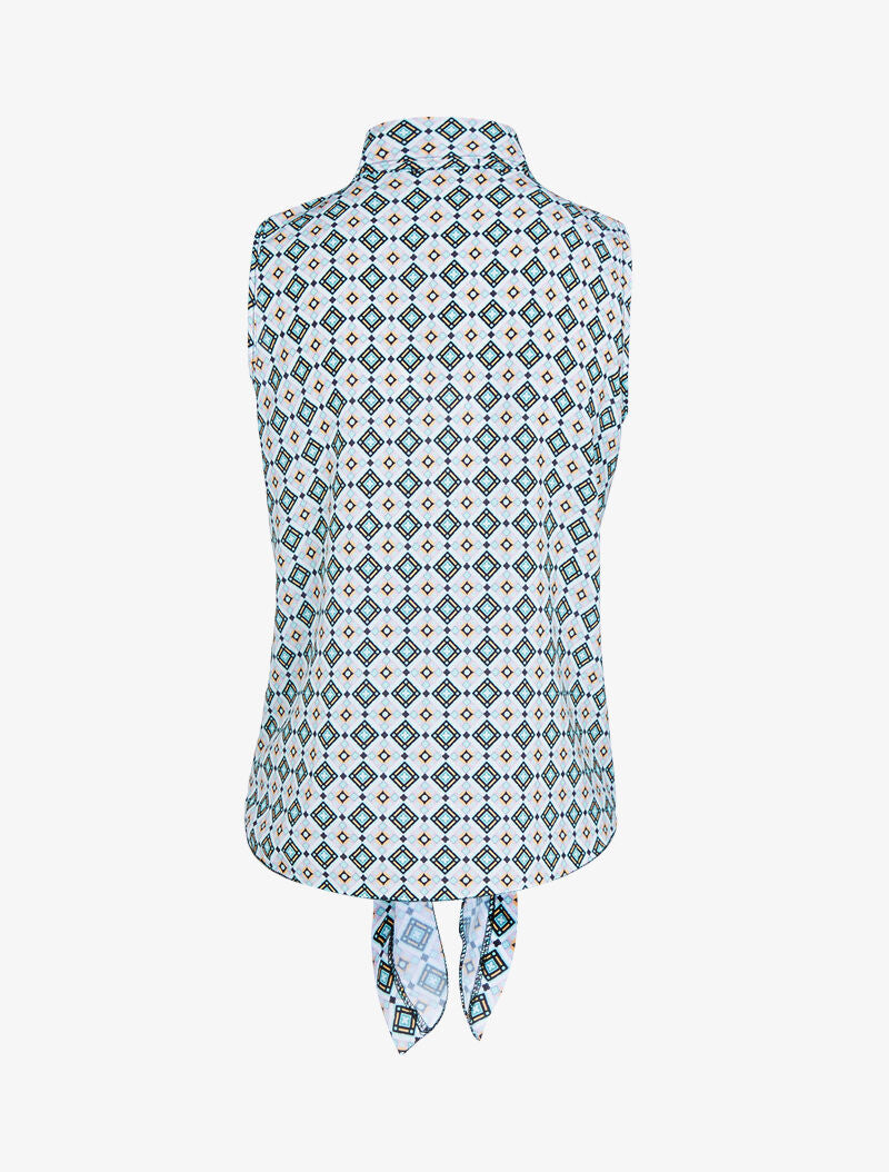 Chemise sans manches à pois - blanc - 2