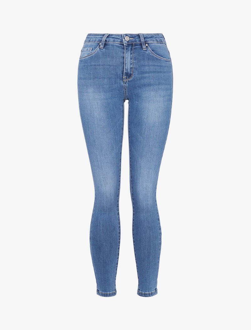 Jean skinny légèrement délavé - bleu denim - 3