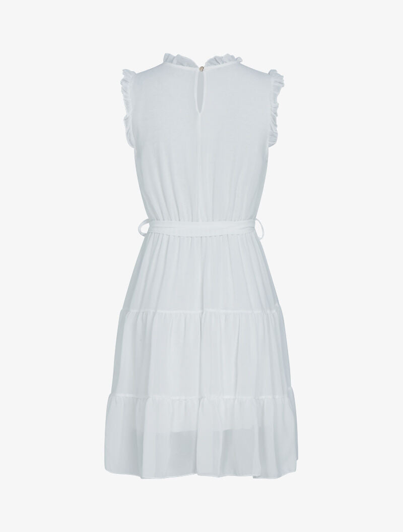 Robe en voile à volants - ecru - 3