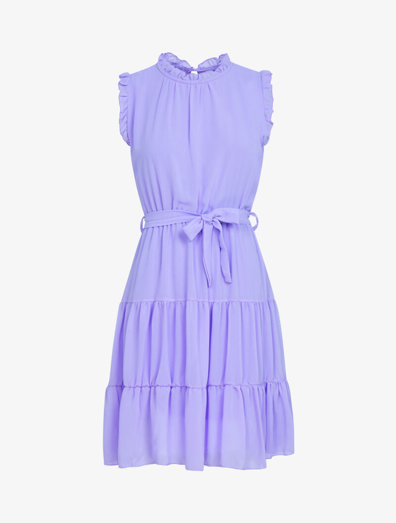 Robe en voile à volants - lilas - 2