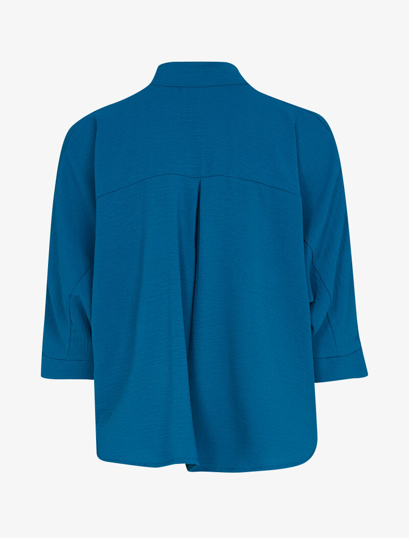 Top loose coupe chauve souris - bleu pétrole - 2
