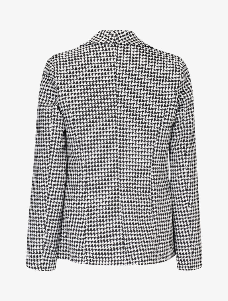 Blazer à imprimé pied de poule - noir - 3
