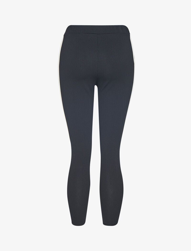 Pantalón 7/8 con bandas irisadas - negro/oro