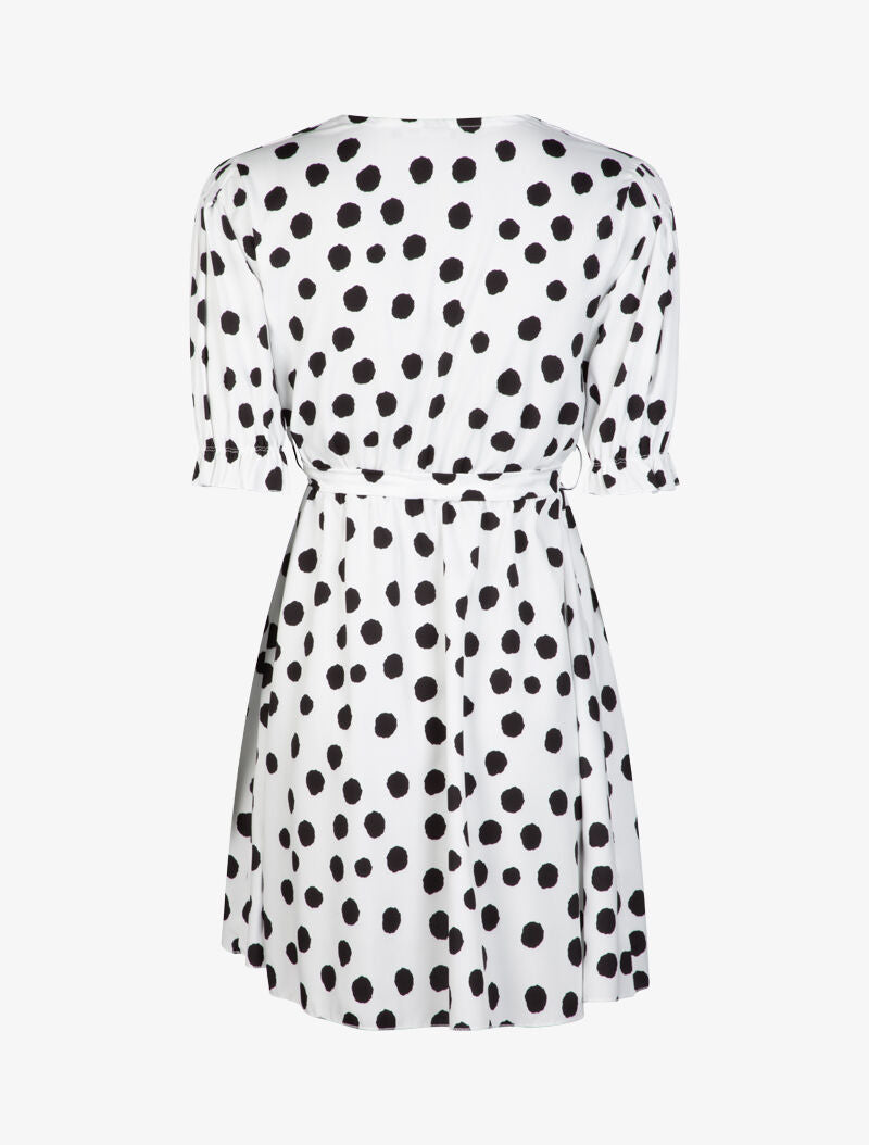 Robe patineuse à imprimés - blanc - 2