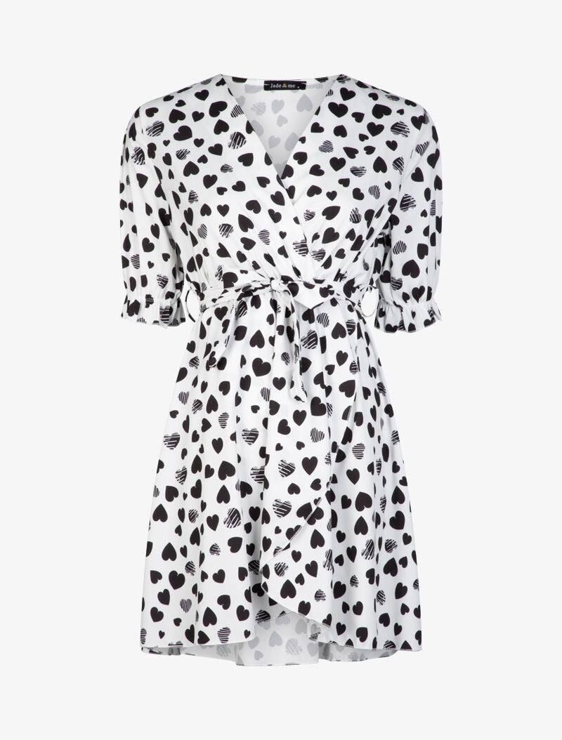 Robe patineuse à imprimés - blanc - 2