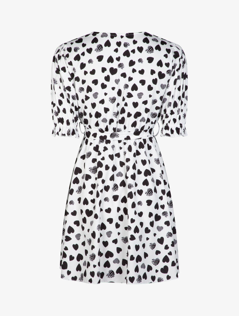 Robe patineuse à imprimés - blanc - 3