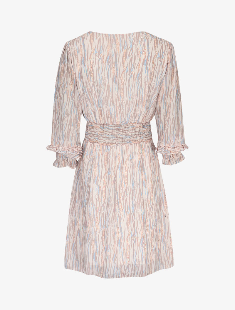 Robe patineuse à imprimés - ecru - 2