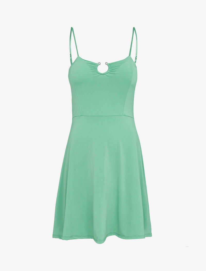 Robe patineuse fluide - vert - 3