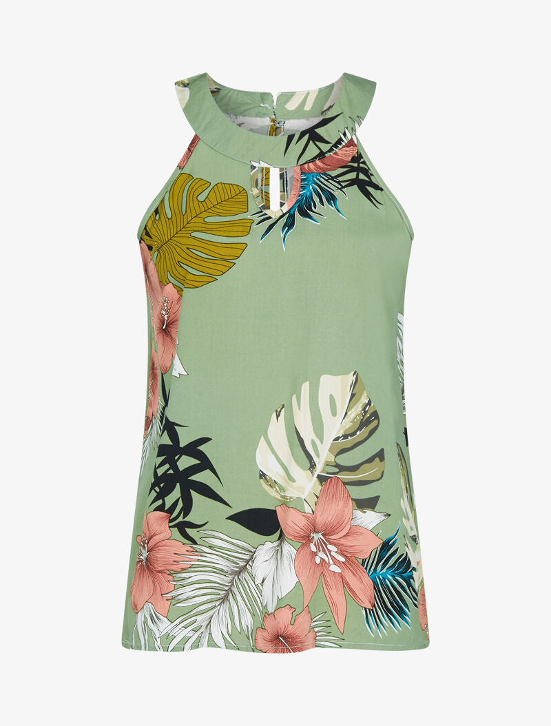 Top à imprimé tropical - kaki - 3