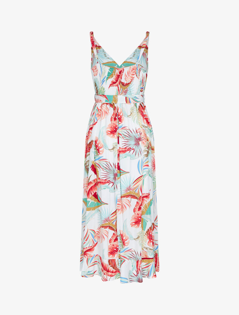Robe coupe portefeuille volantée - blanc - 2