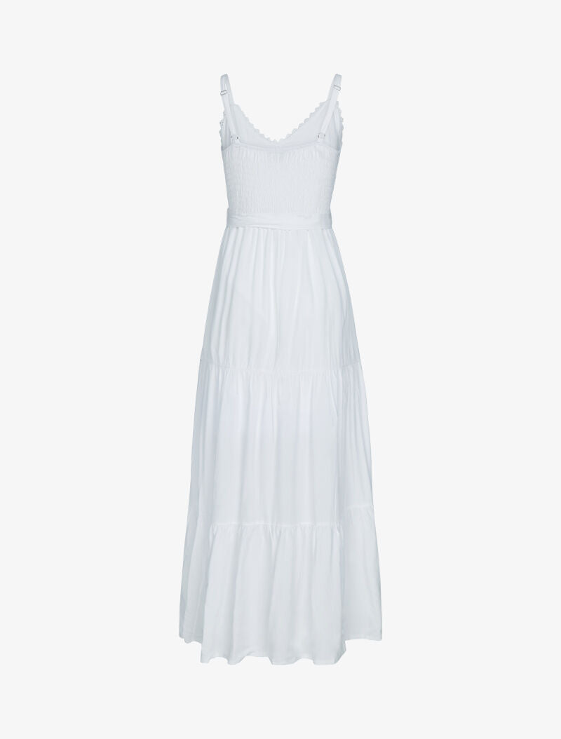 Robe à fines bretelles et crochet - blanc - 2