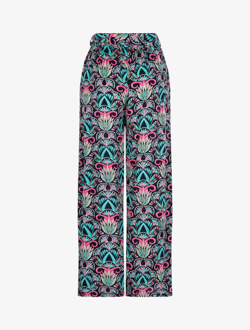 Pantalon à imprimés graphiques - bleu nuit - 3