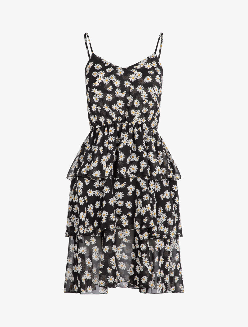 Robe à imprimé marguerites - noir - 1