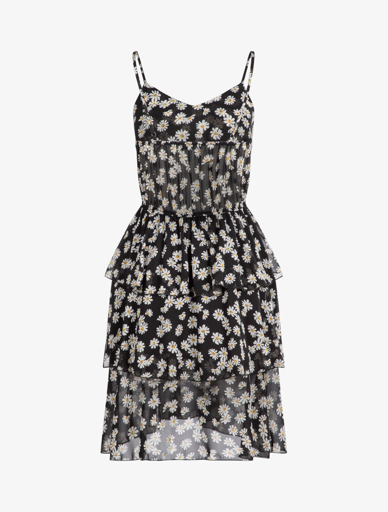 Robe à imprimé marguerites - noir - 2